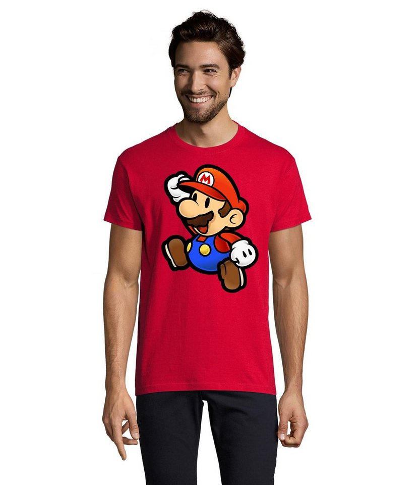 Blondie & Brownie T-Shirt Herren Mario Retro Konsole Gaming Luigi Yoshi Super von Blondie & Brownie