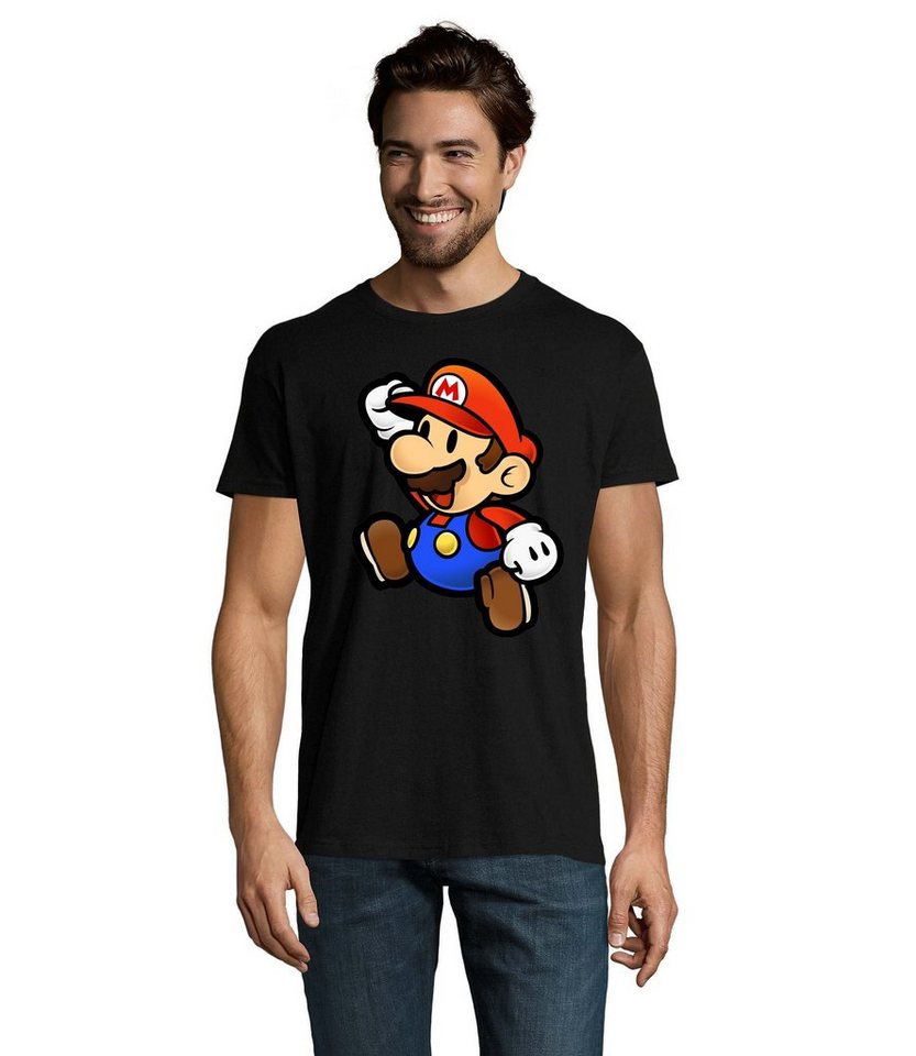 Blondie & Brownie T-Shirt Herren Mario Retro Konsole Gaming Luigi Yoshi Super von Blondie & Brownie