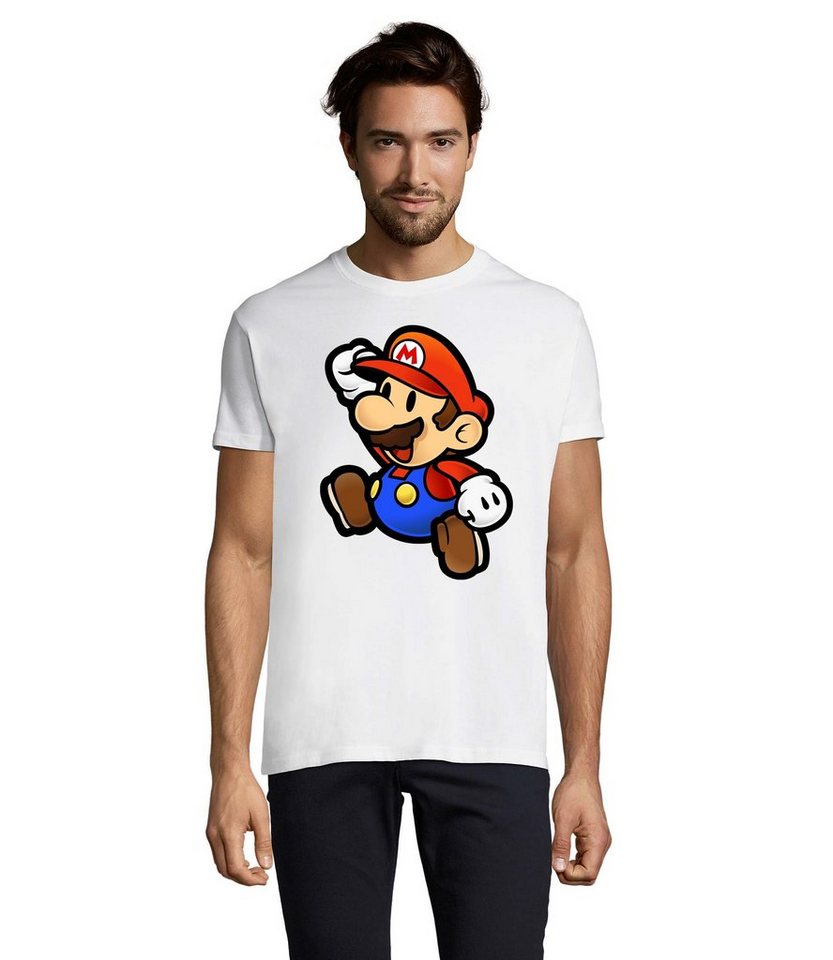 Blondie & Brownie T-Shirt Herren Mario Retro Konsole Gaming Luigi Yoshi Super von Blondie & Brownie