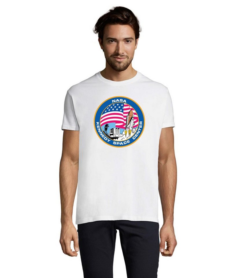 Blondie & Brownie T-Shirt Herren NASA Kennedy Space Center Rakete Sterne Elon X von Blondie & Brownie