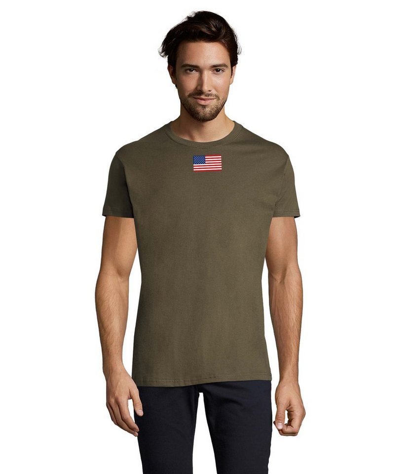 Blondie & Brownie T-Shirt Herren Nartion USA Vereinigte Staaten von Amerika Army Air Force von Blondie & Brownie