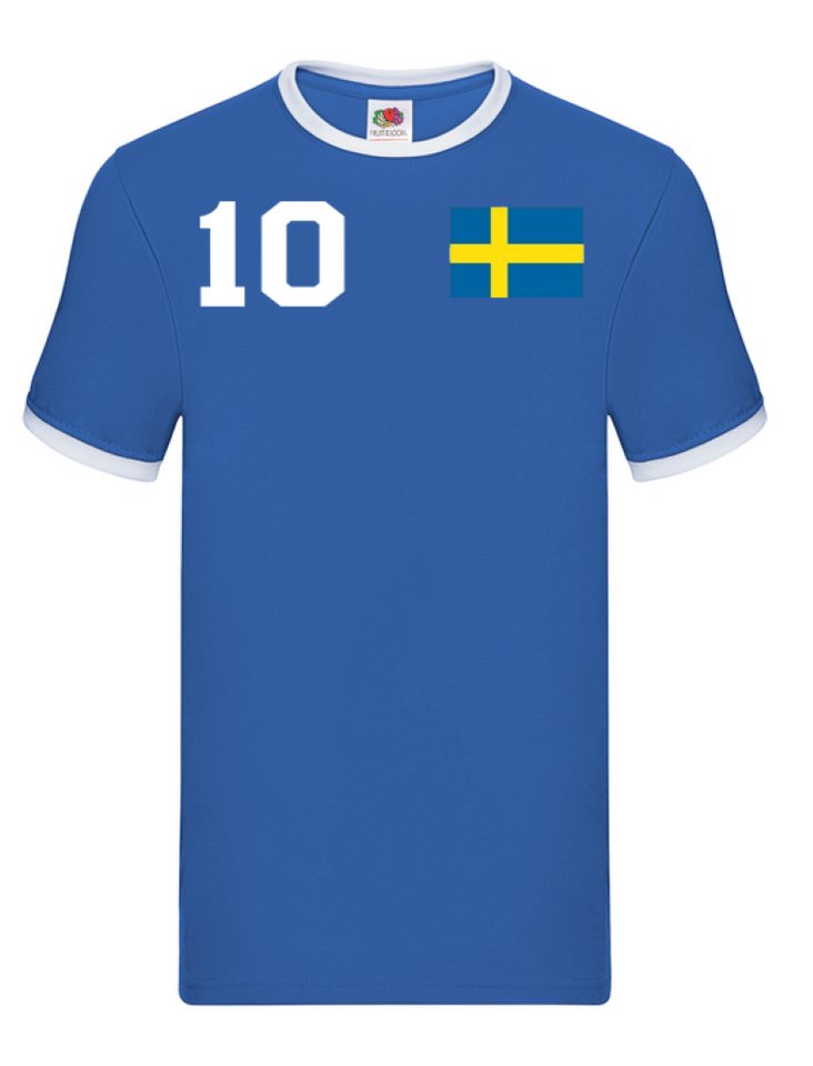 Blondie & Brownie T-Shirt Herren Schweden Sweden Sport Trikot Fußball Meister WM Europa EM von Blondie & Brownie