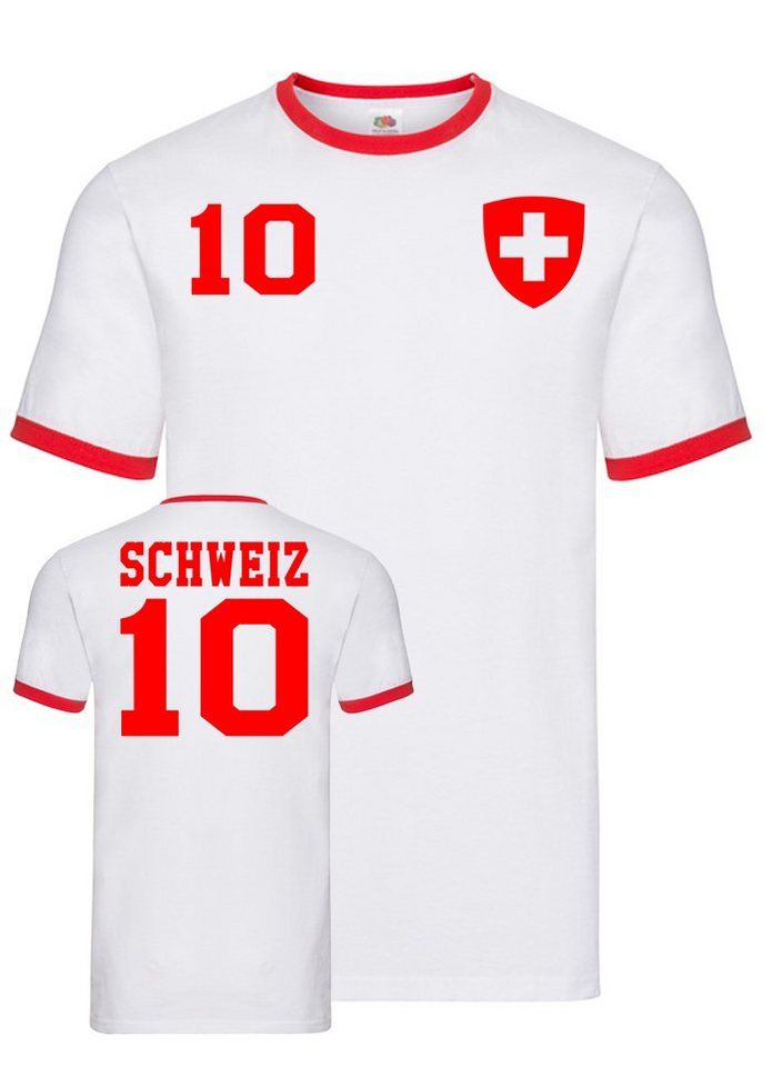 Blondie & Brownie T-Shirt Herren Schweiz Swiss Sport Trikot Fußball Meister WM Europa EM von Blondie & Brownie