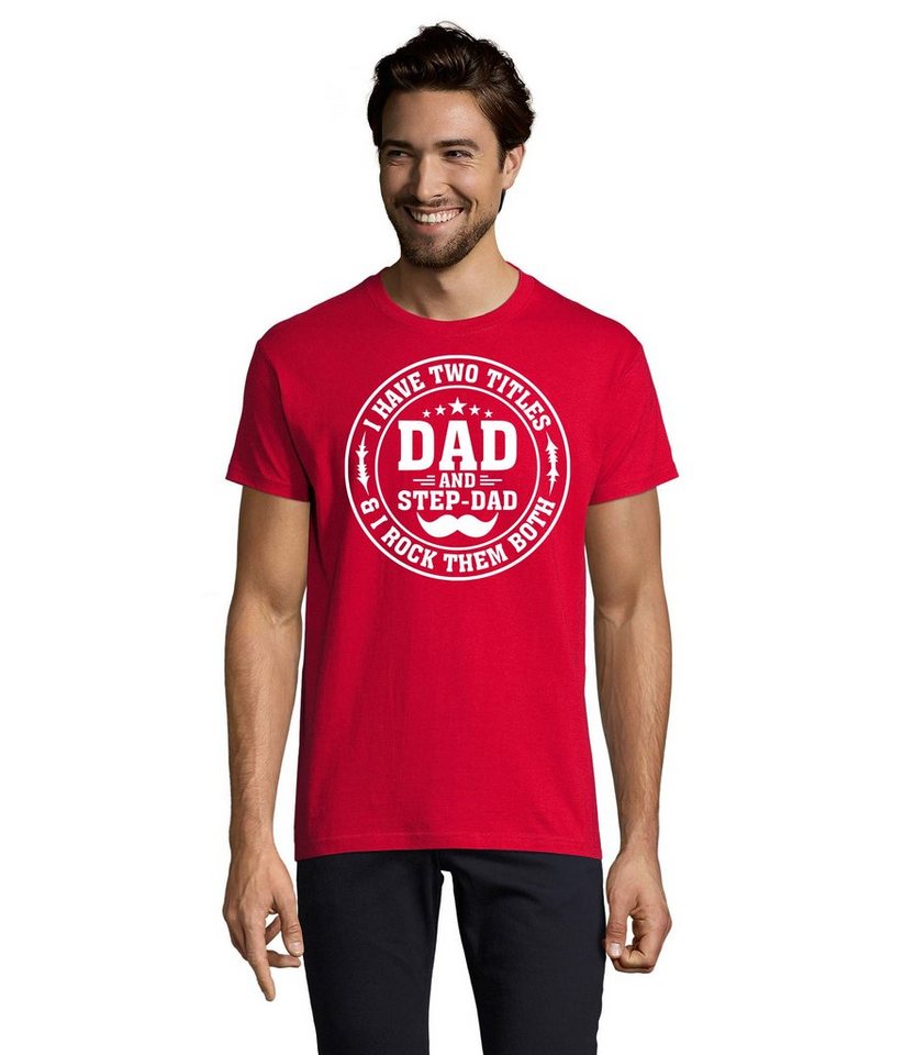 Blondie & Brownie T-Shirt Herren Stap Dad Stiefvater Papa Vater Tag Rundhals von Blondie & Brownie