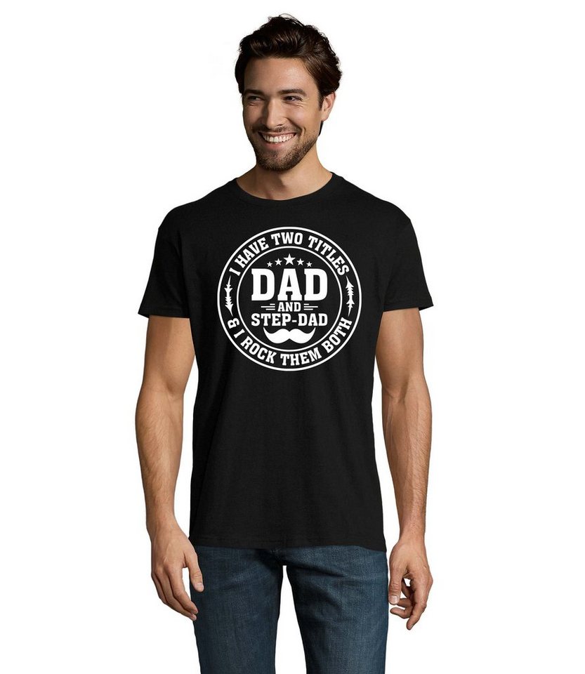 Blondie & Brownie T-Shirt Herren Stap Dad Stiefvater Papa Vater Tag Rundhals von Blondie & Brownie