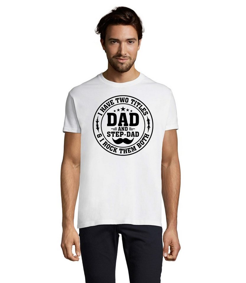 Blondie & Brownie T-Shirt Herren Stap Dad Stiefvater Papa Vater Tag Rundhals von Blondie & Brownie