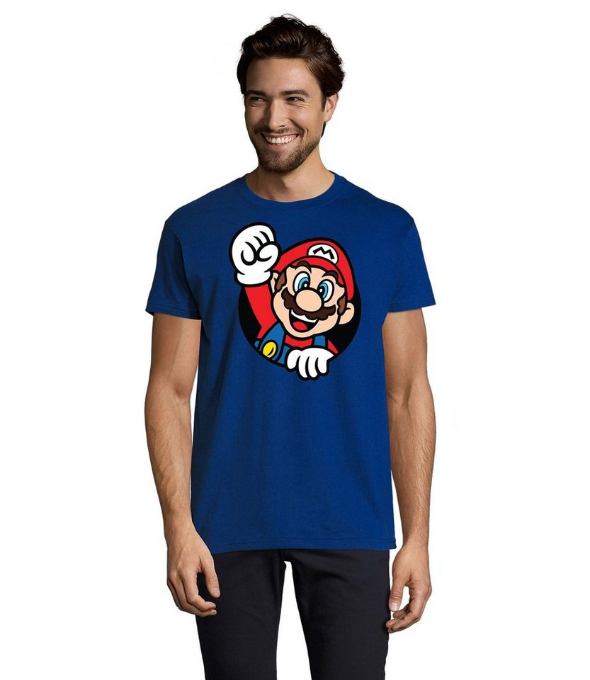 Blondie & Brownie T-Shirt Herren Super Mario Faust Nerd Konsole Gaming Spiel Retro von Blondie & Brownie