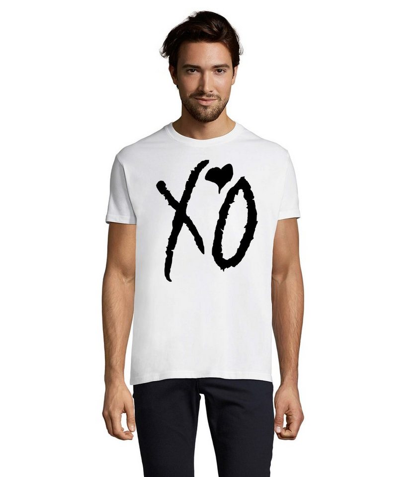 Blondie & Brownie T-Shirt Herren XO Kisses Hugs Weeknd Starboy Musik Fan Festival von Blondie & Brownie