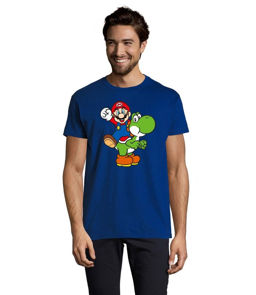 Blondie & Brownie T-Shirt Herren Yoshi & Mario Konsole Super Retro Kosole Luigi von Blondie & Brownie