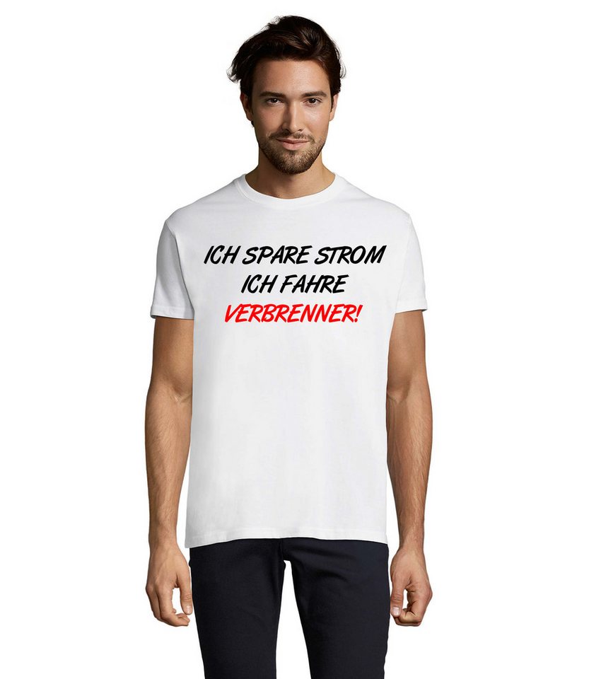 Blondie & Brownie T-Shirt Ich spare Strom ich fahre Verbrenner Blondie & Brownie T-Shirt Ich spare Strom ich fahre Verbrenner von Blondie & Brownie