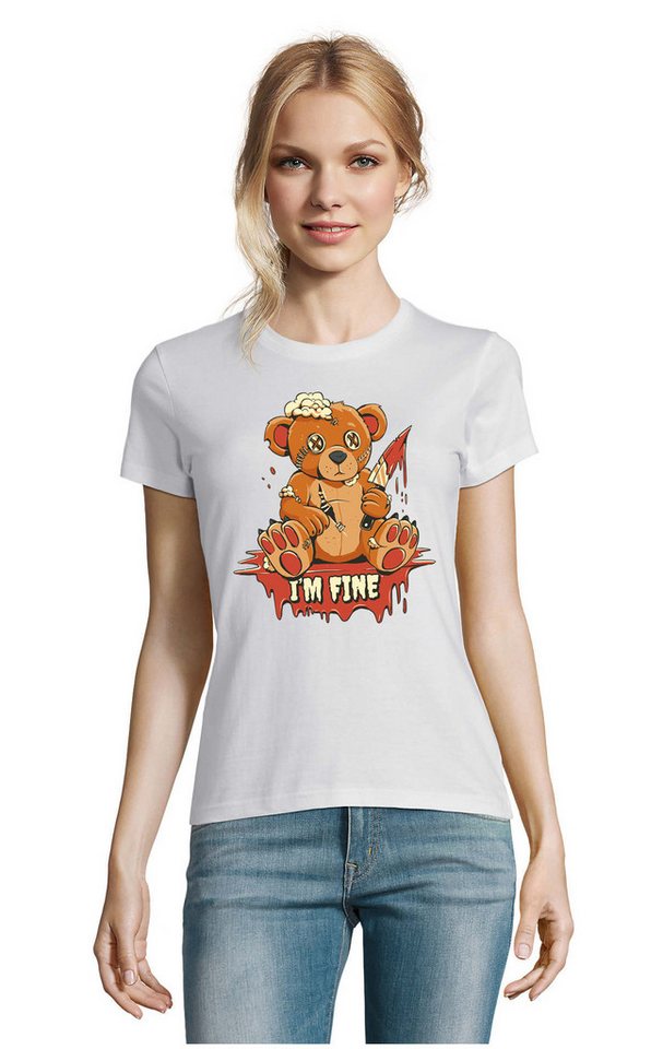 Blondie & Brownie T-Shirt Im Fine Bärchie mir geht es gut Teddy Damen Logo Print von Blondie & Brownie
