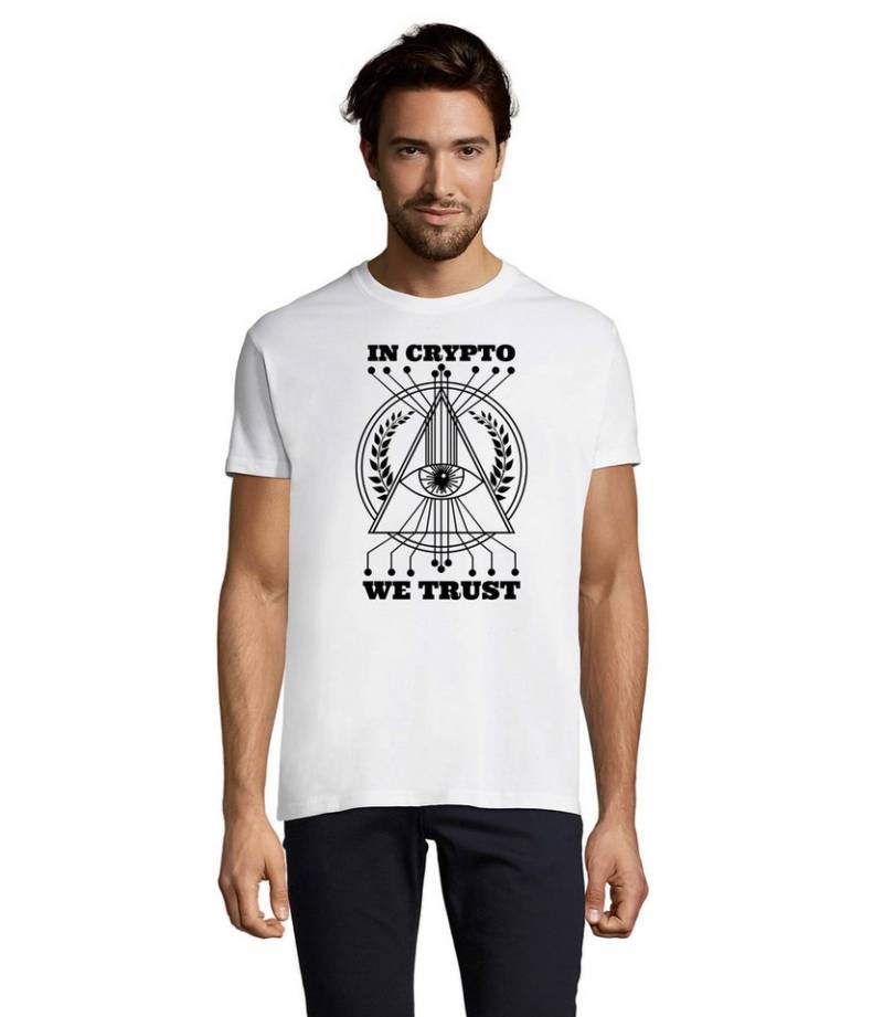 Blondie & Brownie T-Shirt In Krypto We Trust Herren Shirt Blockchain Bitcoin Trade Motiv von Blondie & Brownie