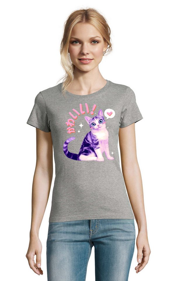 Blondie & Brownie T-Shirt Kawaii Kitten Liebenswerte Katze Fun Damen Shirt Motiv in vielen Farben Blondie & Brownie T-Shirt Kawaii Kitten Liebenswerte Katze Fun Damen Shirt Motiv in vielen Farben von Blondie & Brownie