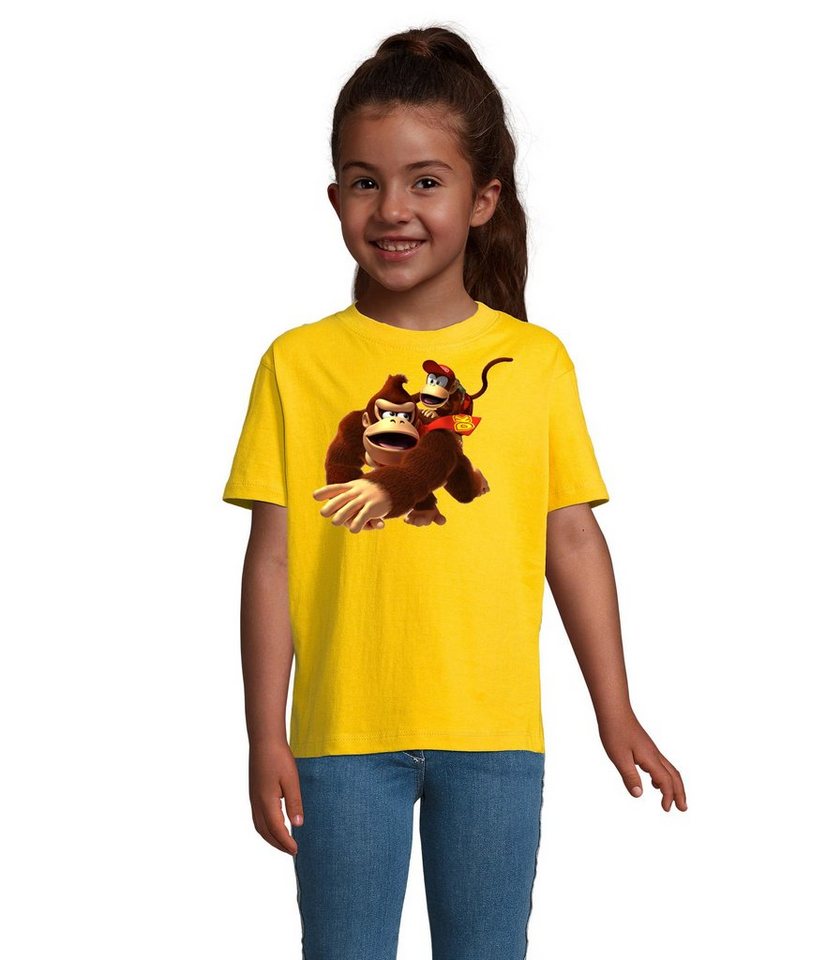 Blondie & Brownie T-Shirt Kinder Donkey Diddy Kong Spiele Konsole Nerd Super Retro von Blondie & Brownie