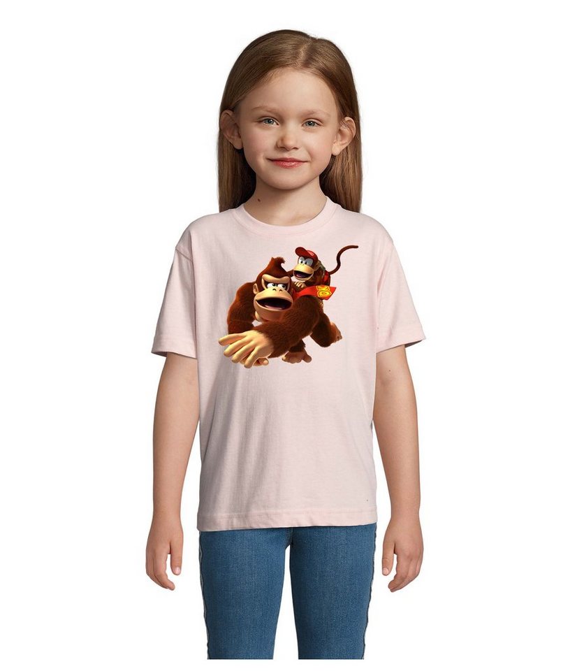 Blondie & Brownie T-Shirt Kinder Donkey Diddy Kong Spiele Konsole Nerd Super Retro von Blondie & Brownie