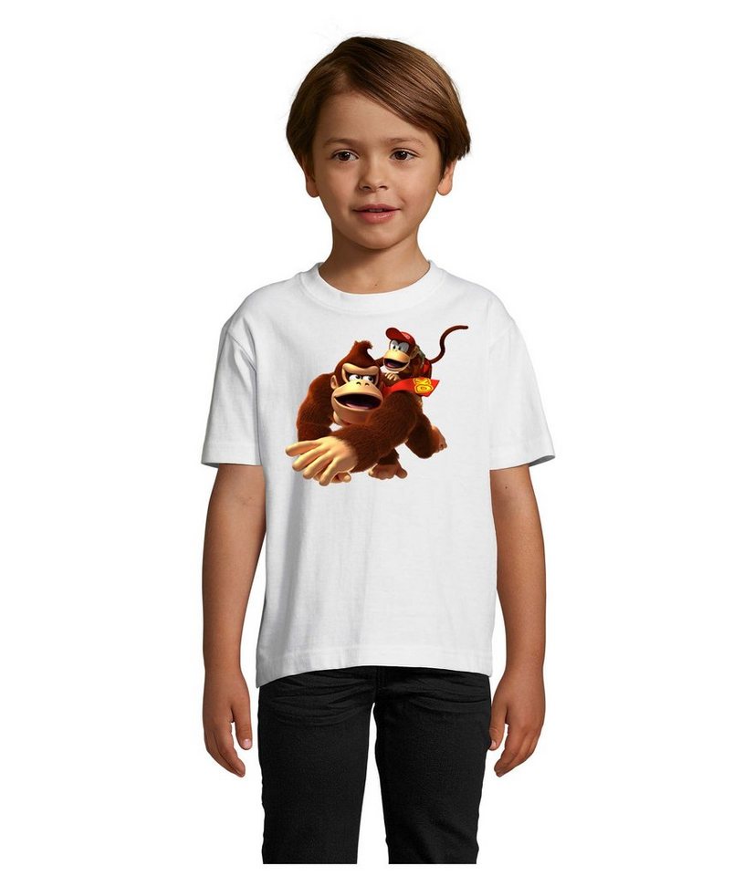 Blondie & Brownie T-Shirt Kinder Donkey Diddy Kong Spiele Konsole Nerd Super Retro von Blondie & Brownie