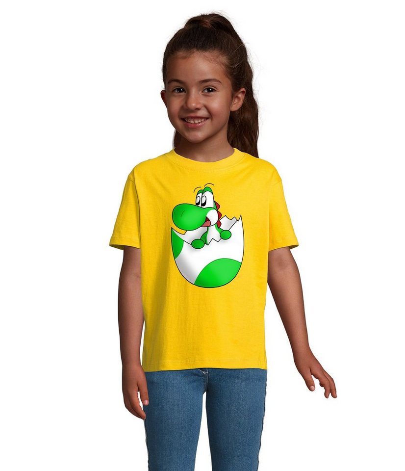 Blondie & Brownie T-Shirt Kinder Jungen & Mädchen Baby Yoshi Ei Mario Konsole Gaming von Blondie & Brownie