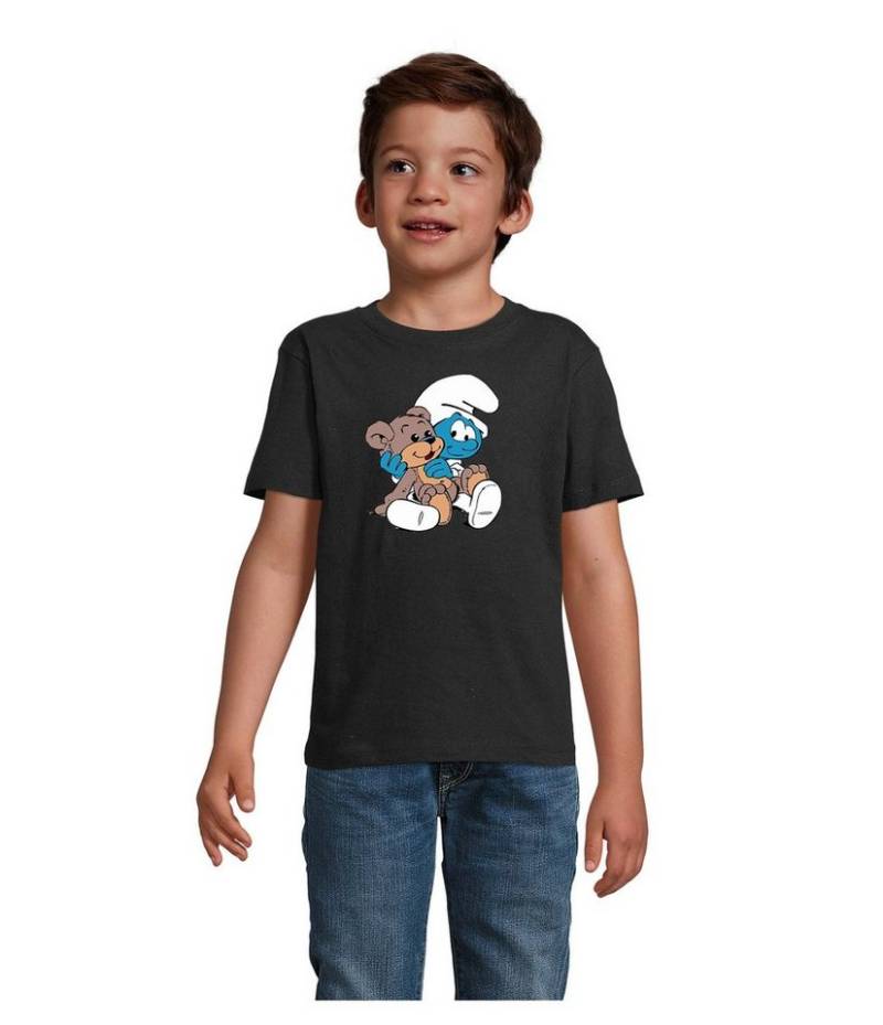 Blondie & Brownie T-Shirt Kinder Jungen & Mädchen Babyschlumpf Schlümpfe Serie Teddybär Schlumpf in vielen Farben von Blondie & Brownie