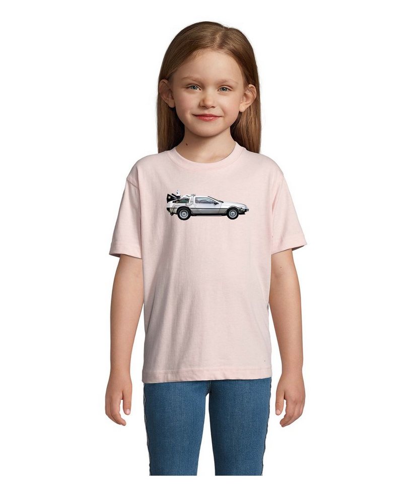 Blondie & Brownie T-Shirt Kinder Jungen & Mädchen Delorean Auto Zukunftsreise Zeitmaschine in vielen Farben von Blondie & Brownie