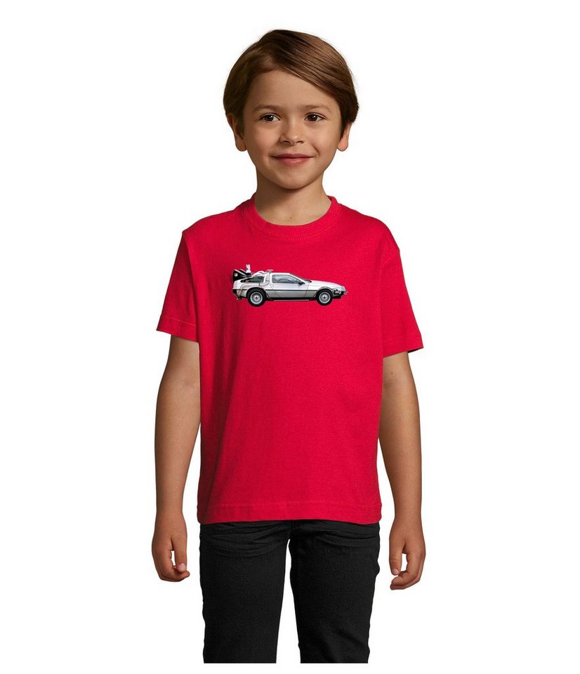 Blondie & Brownie T-Shirt Kinder Jungen & Mädchen Delorean Auto Zukunftsreise Zeitmaschine in vielen Farben von Blondie & Brownie