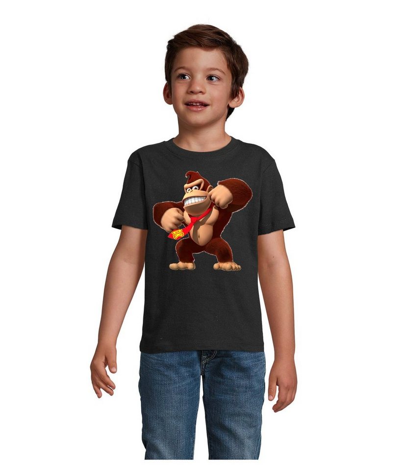 Blondie & Brownie T-Shirt Kinder Jungen & Mädchen Donkey Kong Gorilla Affe Retro Konsole in vielen Farben von Blondie & Brownie