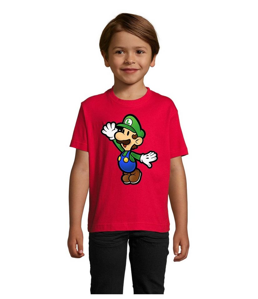 Blondie & Brownie T-Shirt Kinder Jungen & Mädchen Luigi Super Retro Konsole Mario Peach Yoshi in vielen Farben von Blondie & Brownie