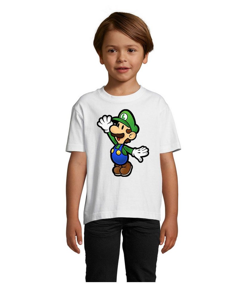 Blondie & Brownie T-Shirt Kinder Jungen & Mädchen Luigi Super Retro Konsole Mario Peach Yoshi in vielen Farben von Blondie & Brownie