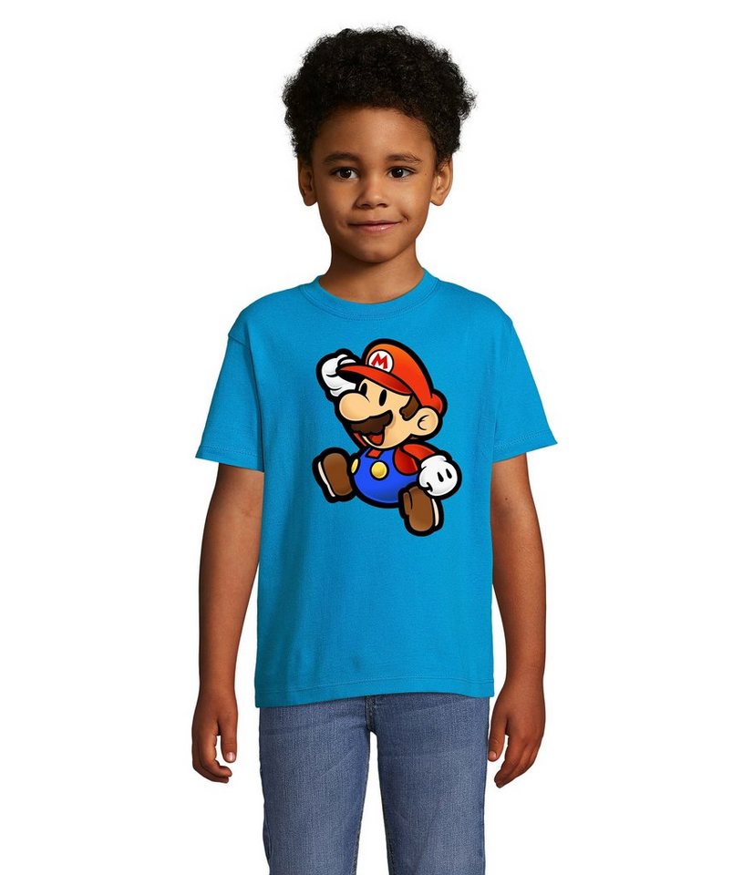 Blondie & Brownie T-Shirt Kinder Jungen Mädchen Mario Retro Gaming Konsole Luigi Yoshi Super in vielen Farben von Blondie & Brownie