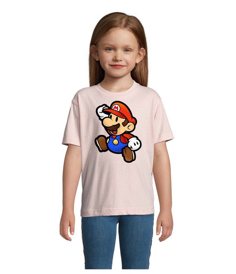 Blondie & Brownie T-Shirt Kinder Jungen Mädchen Mario Retro Gaming Konsole Luigi Yoshi Super in vielen Farben von Blondie & Brownie