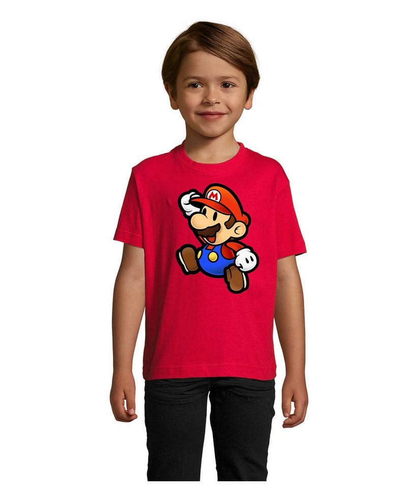 Blondie & Brownie T-Shirt Kinder Jungen Mädchen Mario Retro Gaming Konsole Luigi Yoshi Super in vielen Farben von Blondie & Brownie