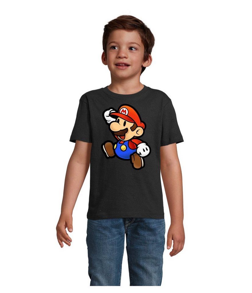 Blondie & Brownie T-Shirt Kinder Jungen Mädchen Mario Retro Gaming Konsole Luigi Yoshi Super in vielen Farben von Blondie & Brownie