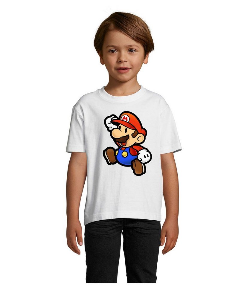 Blondie & Brownie T-Shirt Kinder Jungen Mädchen Mario Retro Gaming Konsole Luigi Yoshi Super in vielen Farben von Blondie & Brownie