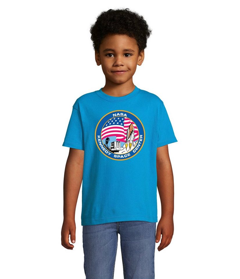 Blondie & Brownie T-Shirt Kinder Jungen & Mädchen NASA Kennedy Space Center Rakete Sterne Elon X in vielen Farben von Blondie & Brownie