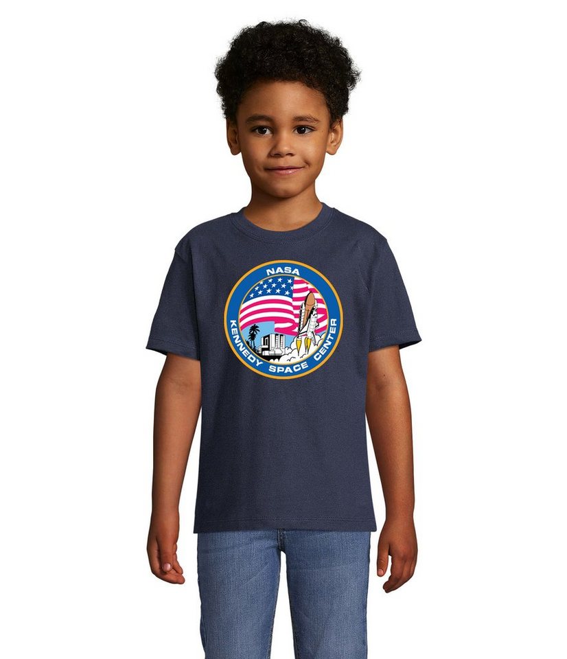 Blondie & Brownie T-Shirt Kinder Jungen & Mädchen NASA Kennedy Space Center Rakete Sterne Elon X in vielen Farben von Blondie & Brownie