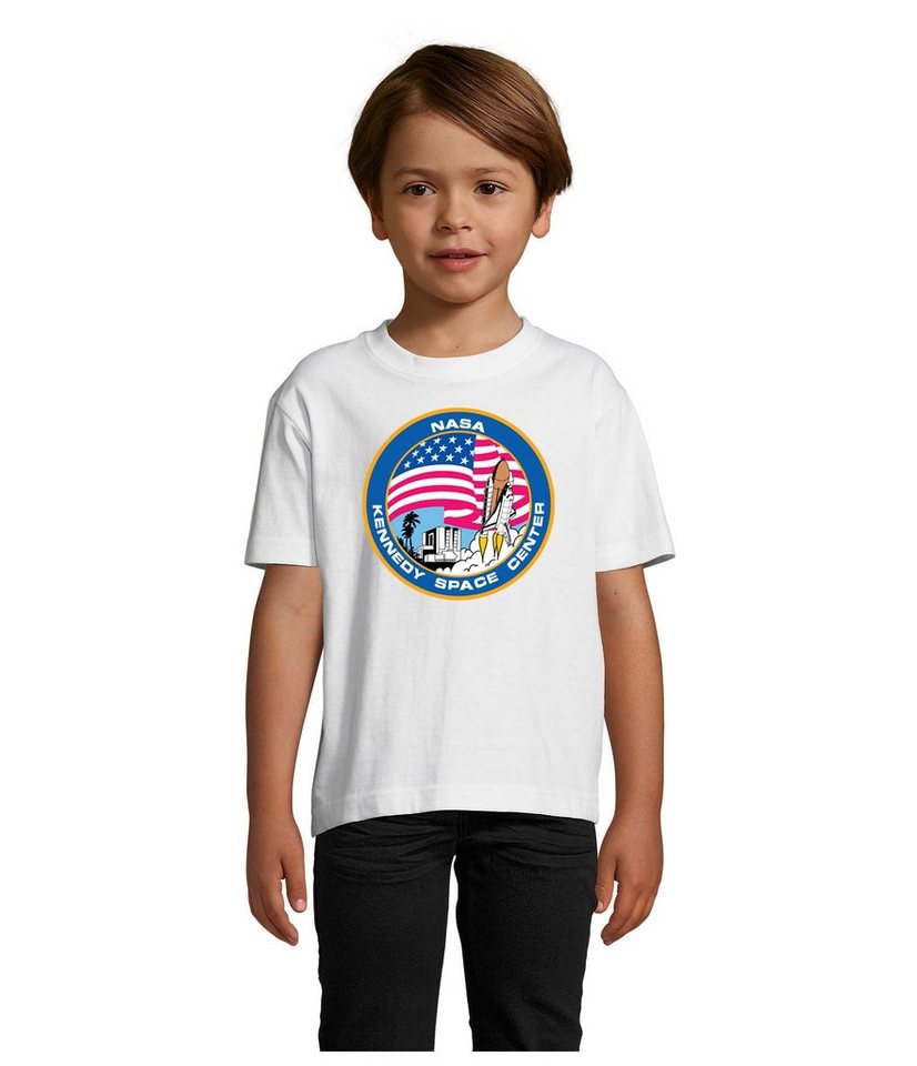 Blondie & Brownie T-Shirt Kinder Jungen & Mädchen NASA Kennedy Space Center Rakete Sterne Elon X in vielen Farben von Blondie & Brownie