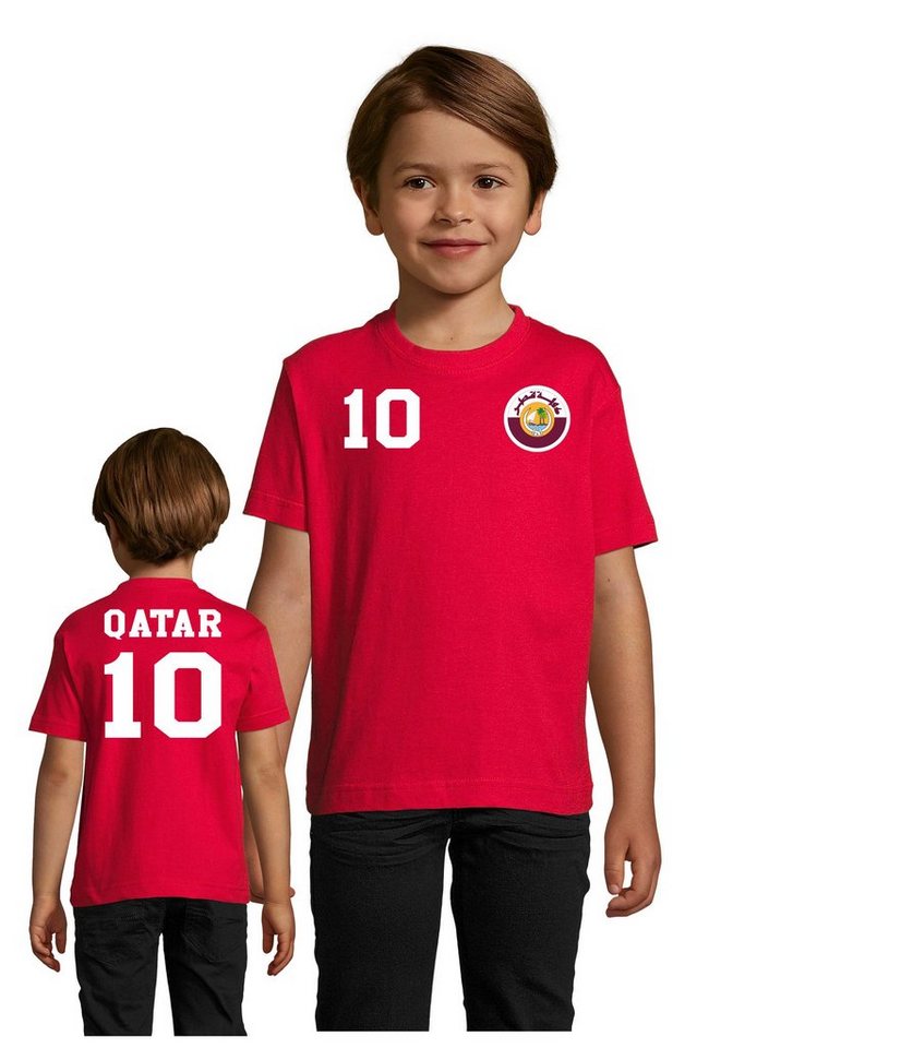 Blondie & Brownie T-Shirt Kinder Katar Qatar Sport Trikot Fußball Weltmeister WM von Blondie & Brownie