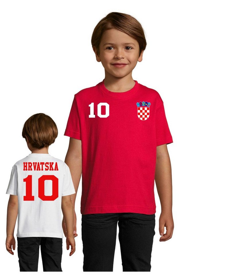 Blondie & Brownie T-Shirt Kinder Kroatien Hrvatska Sport Trikot Fußball Meister WM Europa EM von Blondie & Brownie