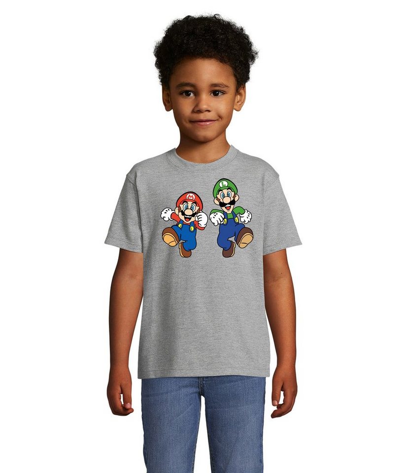 Blondie & Brownie T-Shirt Kinder Mario & Luigi Bowser Super Retro Konsole Yoshi Game Gamer von Blondie & Brownie