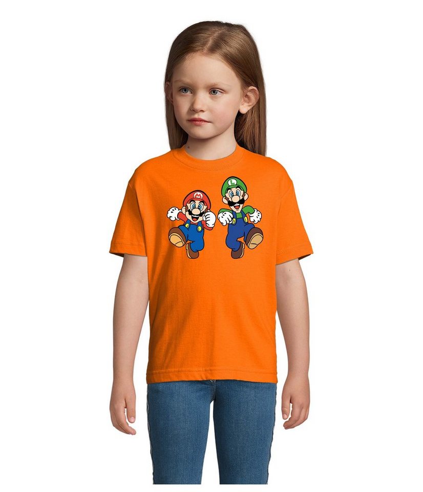 Blondie & Brownie T-Shirt Kinder Mario & Luigi Bowser Super Retro Konsole Yoshi Game Gamer von Blondie & Brownie