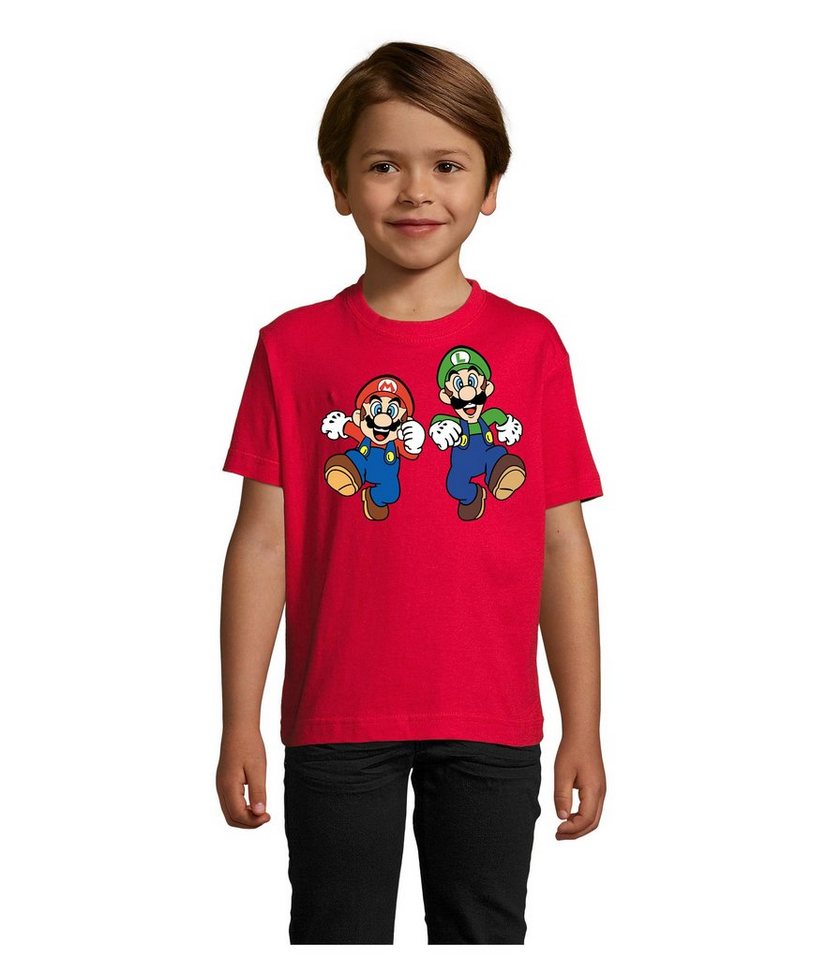 Blondie & Brownie T-Shirt Kinder Mario & Luigi Bowser Super Retro Konsole Yoshi Game Gamer von Blondie & Brownie