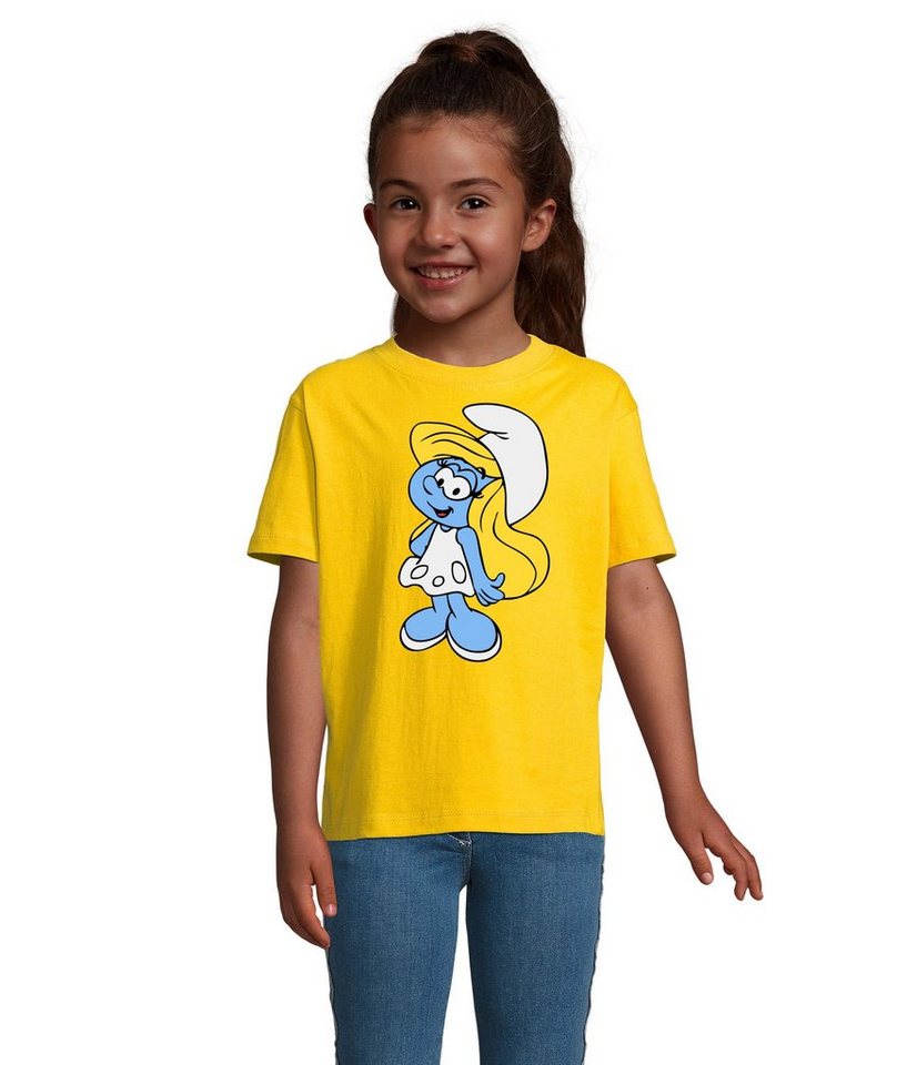 Blondie & Brownie T-Shirt Kinder Schlumpfine Schlumpf Schlumpfhausen Papa Schlumpf Smurf von Blondie & Brownie