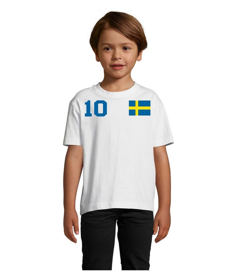 Blondie & Brownie T-Shirt Kinder Schweden Sweden Sport Trikot Fußball Meister WM Europa EM von Blondie & Brownie