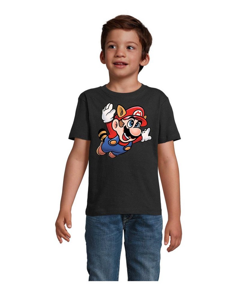 Blondie & Brownie T-Shirt Kinder Super Mario 3 Fligh Retro Konsole von Blondie & Brownie