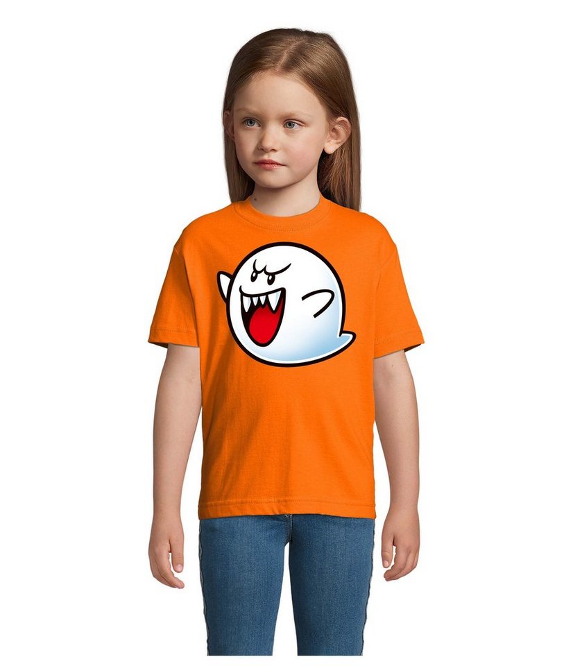 Blondie & Brownie T-Shirt Kinder Super Mario Boo Gespenst Geist Retro Konsole von Blondie & Brownie