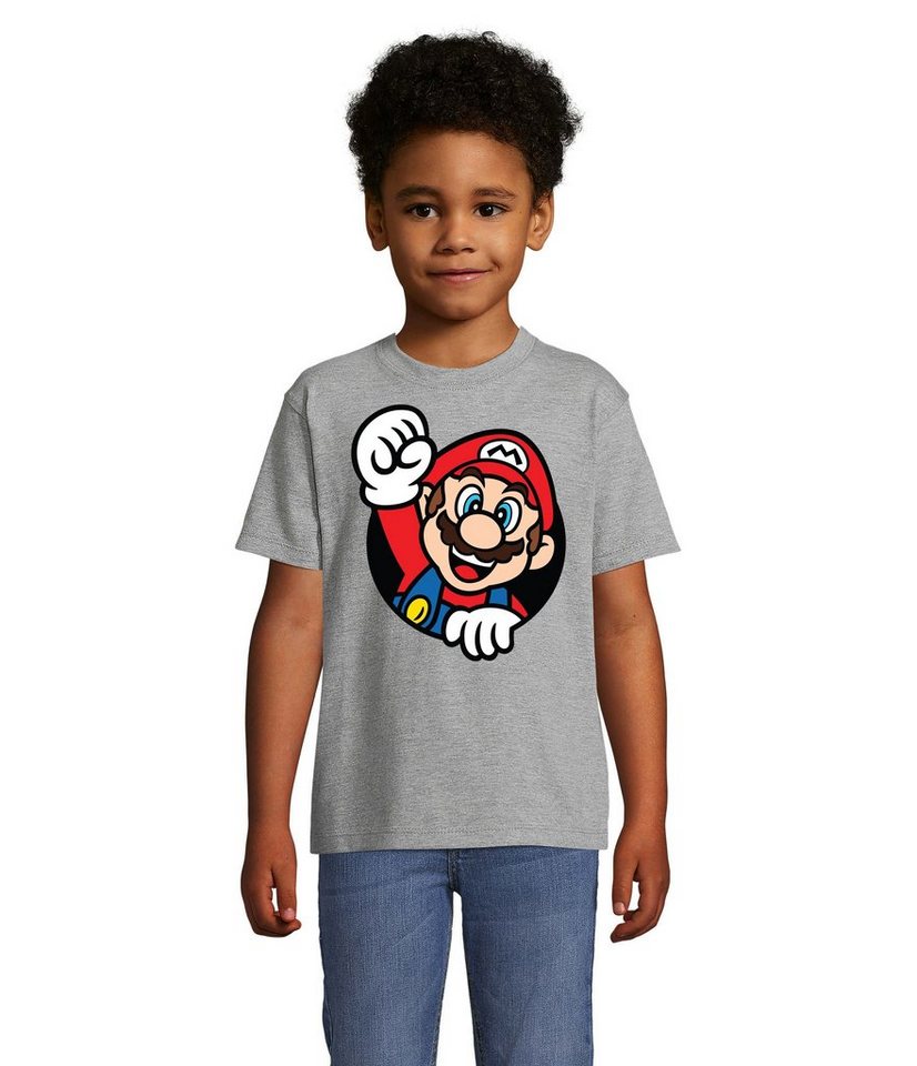 Blondie & Brownie T-Shirt Kinder Super Mario Faust Nerd Konsole Gaming Spiel Retro Konsole von Blondie & Brownie