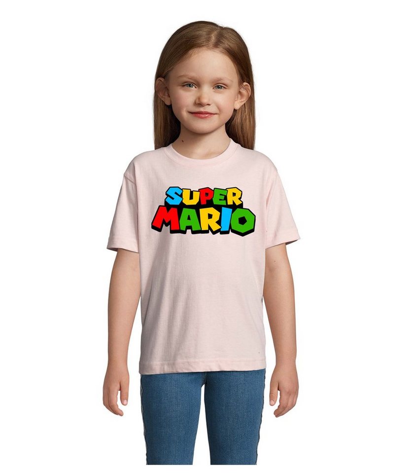 Blondie & Brownie T-Shirt Kinder Super Mario Retro Gamer Gaming Konsole Spiele von Blondie & Brownie