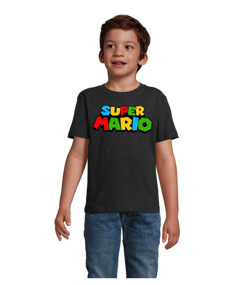 Blondie & Brownie T-Shirt Kinder Super Mario Retro Gamer Gaming Konsole Spiele von Blondie & Brownie