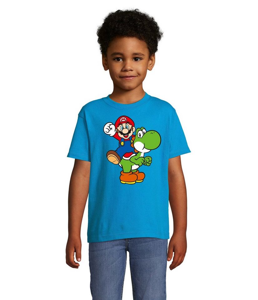 Blondie & Brownie T-Shirt Kinder Yoshi & Mario Konsole Retro Super Luigi von Blondie & Brownie