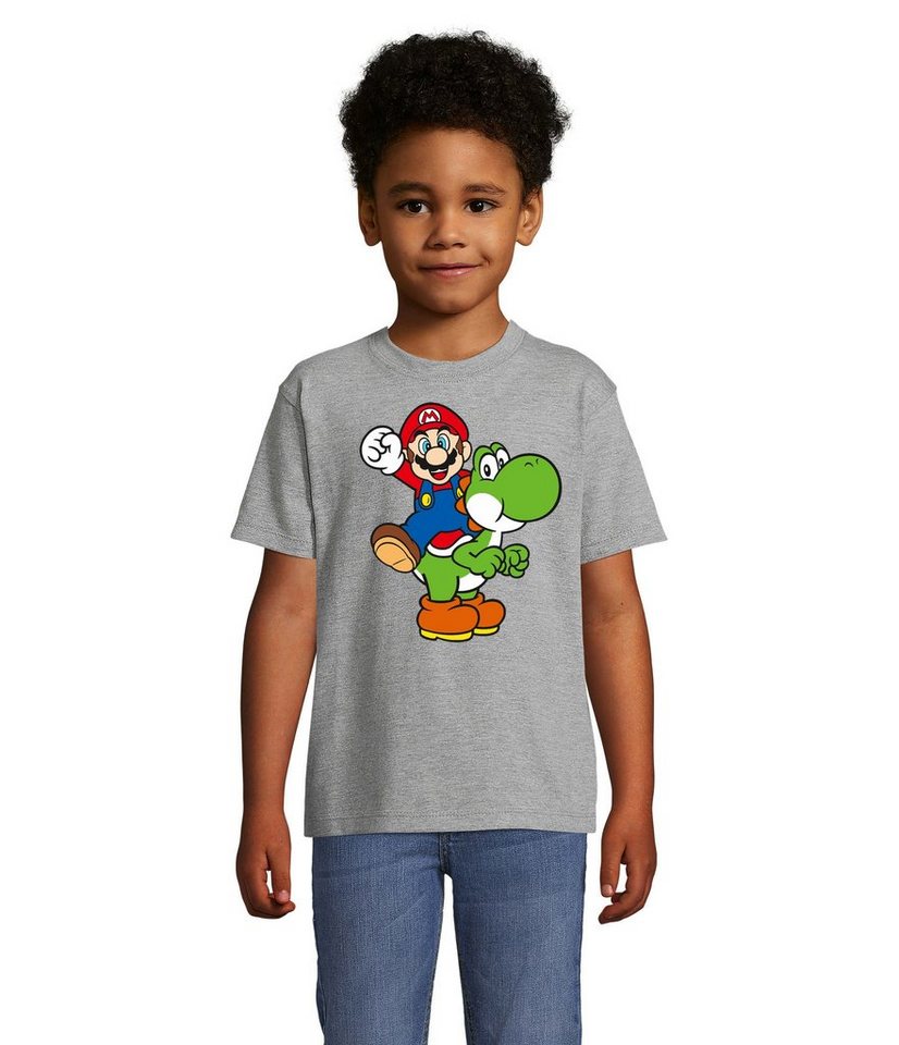 Blondie & Brownie T-Shirt Kinder Yoshi & Mario Konsole Retro Super Luigi von Blondie & Brownie