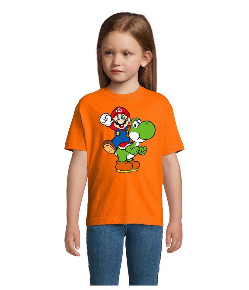 Blondie & Brownie T-Shirt Kinder Yoshi & Mario Konsole Retro Super Luigi von Blondie & Brownie